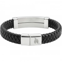 Браслет Zippo Steel Bar Braided Leather Bracelet (20 см) купить в Балашихе