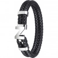 Браслет Zippo Steel Braided Leather Bracelet (20 см) купить в Балашихе