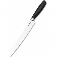 Кухонный хлебный нож Bker Core Professional Bread Knife, 220 мм, сталь X50CrMoV15, рукоять пластик купить в Балашихе