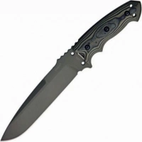 Нож с фиксированным клинком Hogue Wharncliffe EX-A05, клинок черный, сталь A2, рукоять черный G-Mascus купить в Балашихе