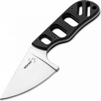 Нож с фиксированным клинком шейный Chad Los Banos Design SFB Neck, Boker Plus 02BO321, сталь 440C Satin, рукоять стеклотекстолит G10 купить в Балашихе