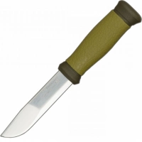 Нож с фиксированным лезвием Morakniv 2000, сталь Sandvik 12C27, рукоять пластик/резина, зеленый купить в Балашихе