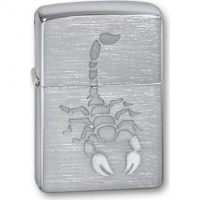 Зажигалка ZIPPO Scorpion Brushed Chrome, латунь с никеле-хром.покрыт., серебр., матов., 36х56х12 мм купить в Балашихе